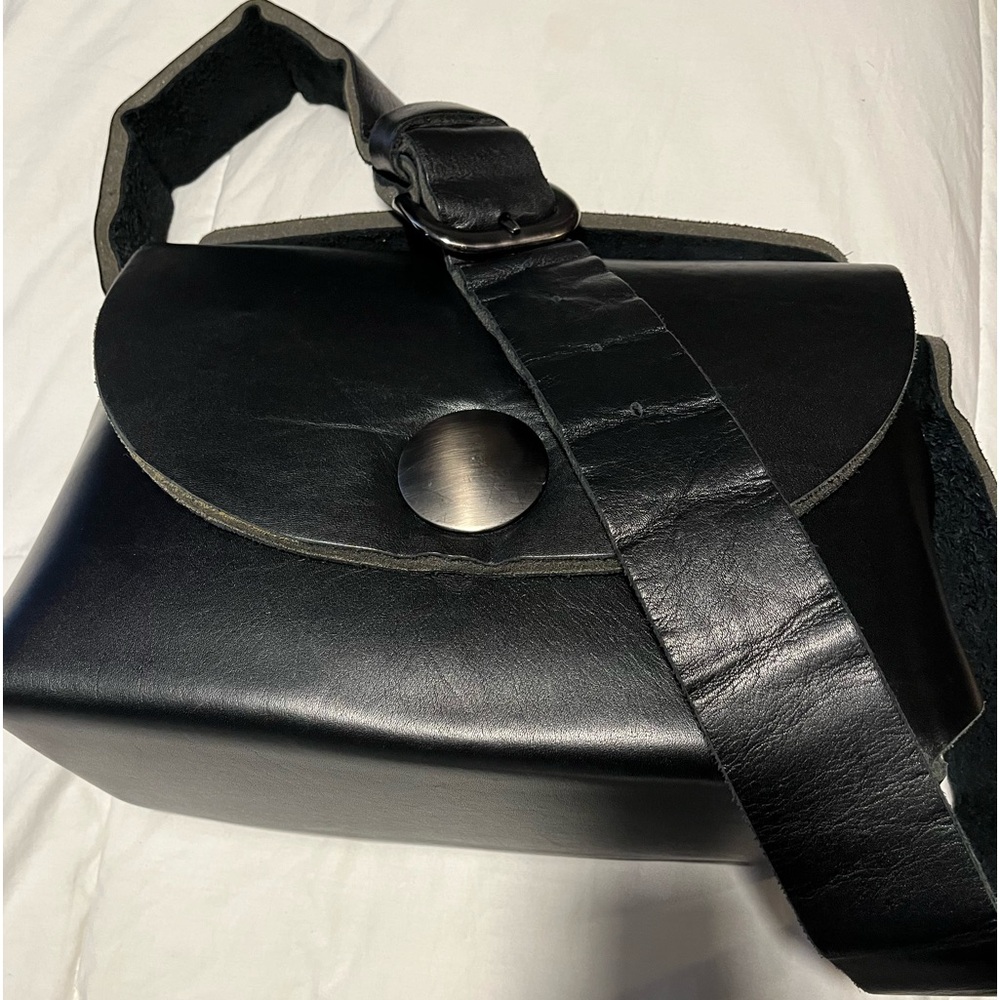 Maison Margiela padded leather bag with foam trim